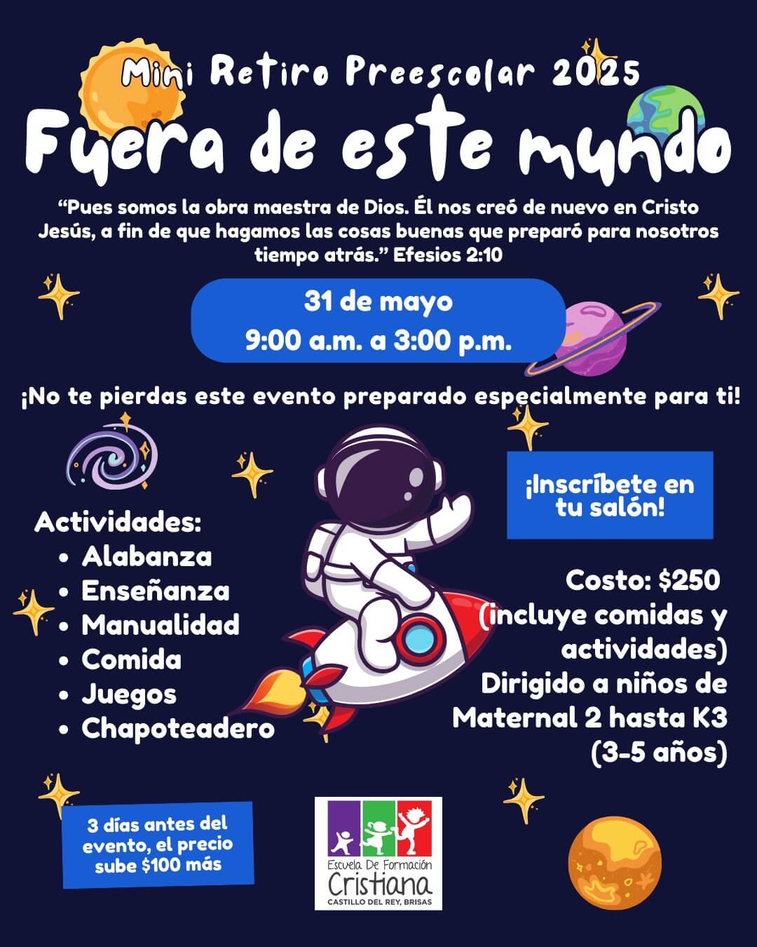 Featured image for “Mini Retiro Preescolar 2025”